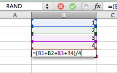 Averaging numbers (the long way)